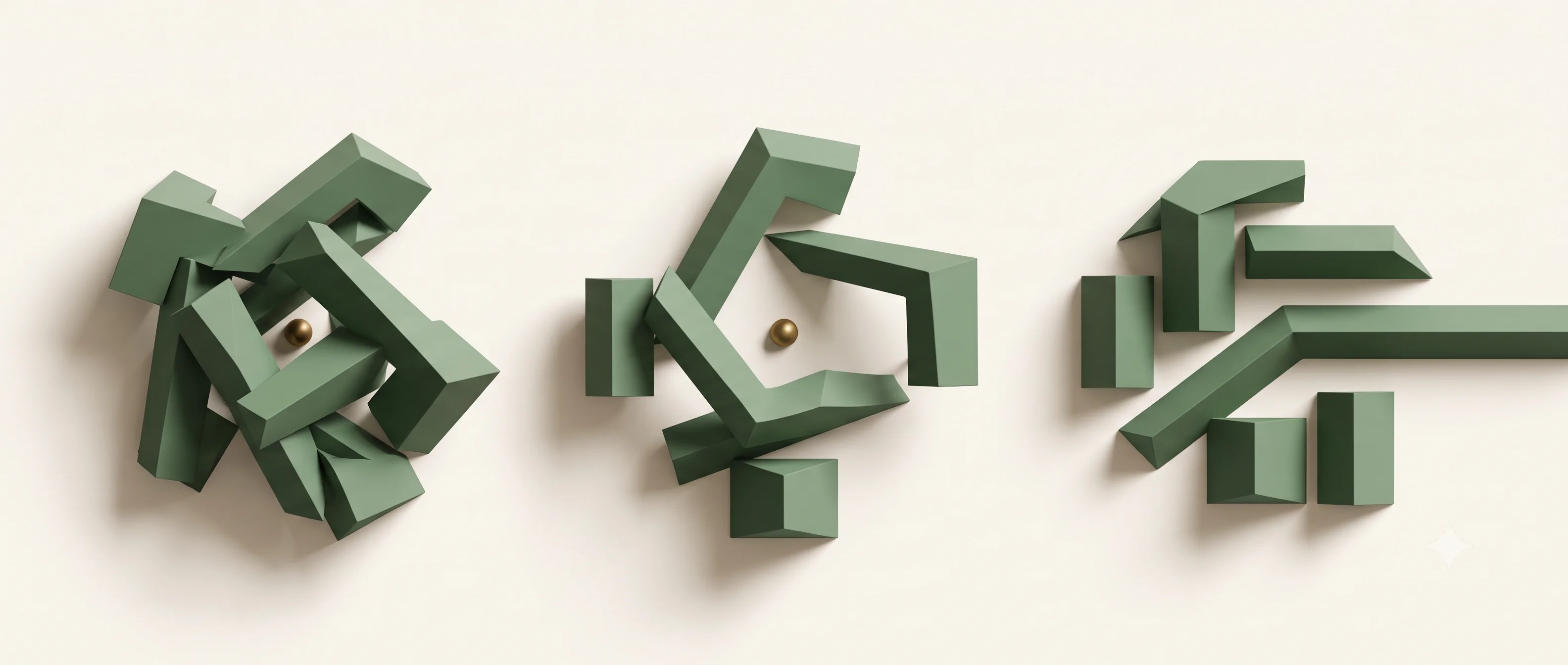 A sequence moving from scattered signals into a clear working system